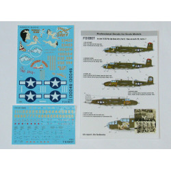 Decals for North American B-25C/D Mitchell Pin-Up Nose Art and Stencils 1/48 Scale Foxbot 48-039 Part 1