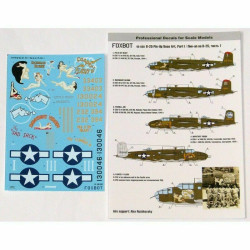 Decals for North American B-25C/D Mitchell Pin-Up Nose Art 1/48 Scale Foxbot 48-039A Part 1 (Stencils not included)