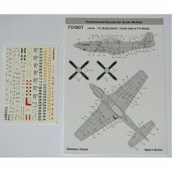 Decals for Stencils for North American P-51 Mustang 1/48 Scale Foxbot 48-046 