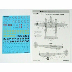 Decals for Stencils for Curtiss P-40E/M/K 1/32 Scale Foxbot 32-011