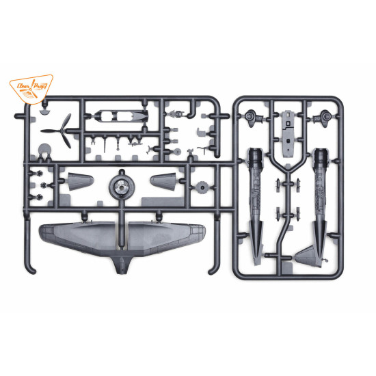 Clear Prop CP144001 - 1/144, Ki-51 Sonia (2 in box) scale model kit, Length 65 mm