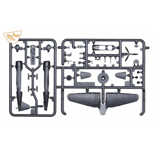 Clear Prop CP144001 - 1/144, Ki-51 Sonia (2 in box) scale model kit, Length 65 mm