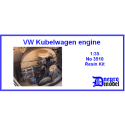Dnepro Model DM3510 - 1/35 VW Kubelwagen engine, scale model kit, Resin Kit