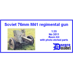 Dnepro Model DM3511 - 1/35 Soviet 76mm M41 regimental gun WWII scale model kit