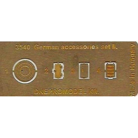 Dnepro Model DM3540 - 1/35, German Accessories set II, WWII, scale model kit