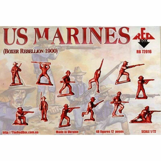 Bundle lot of Red Box US Marines, Boxer Rebellion 1900 72016+72017 1/72 scale