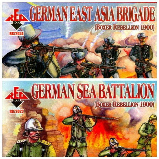 Bundle lot of Red Box German Sea Battalion+East Asia Brigade 72023+72024 1/72
