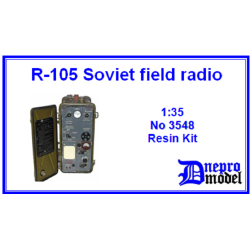 Dnepro Model DM3548 -1/35 Soviet R-105 field radio, Resin kit, parts - 8 pcs.