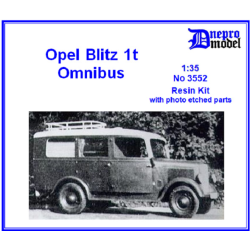 Dnepro Model DM3552 - 1/35, Opel Blitz 1t Omnibus, Resin kit, parts - 64 pcs.