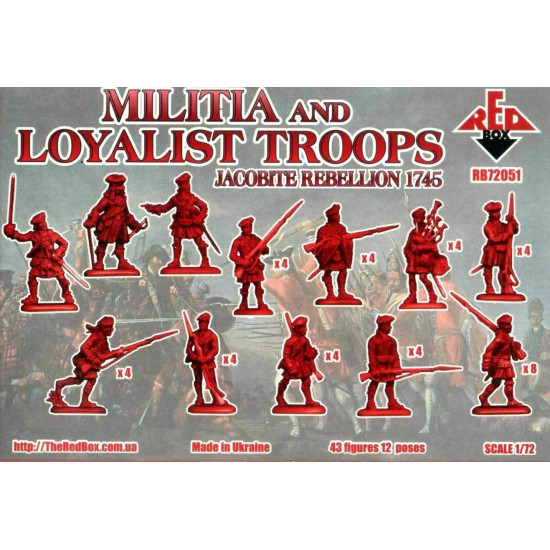 Bundle lot of Red Box Jacobite Rebellions British Infantry72049+72050+72051 1/72 