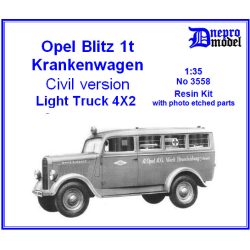 Dnepro Model DM3558 1/35 Opel Blitz 1t Krankenwagen Civil version, scale model