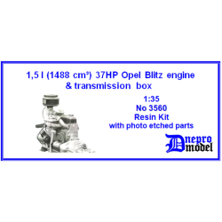 Dnepro Model DM3560 1/35, 1.5 l (1488 cmÂ³) 37HP Opel Blitz engine, transmissions