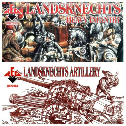 Bundle lot of Red Box Landsknechts Heavy Infantry+Artillery 72063+72064 1/72