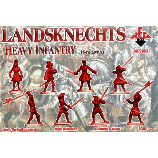 Red Box 1/72 Landsknechts Heavy Infantry 16th Century # 72063 