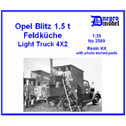 Dnepro Model DM3569 - 1/35, Opel Blitz 1.5 t Feldkuche, Full set parts of truck