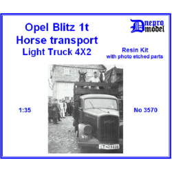 Dnepro Model DM3570 - 1/35, Opel Blitz 1t Horse transport, scale model kit
