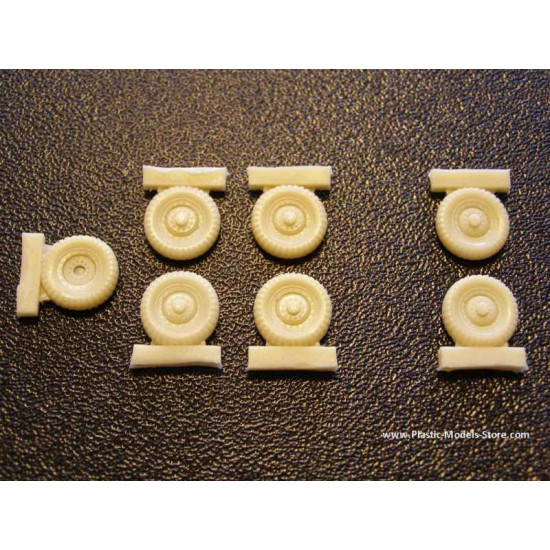 GMC DUKW-353 wheels (6+1 spare) for Italieri kit RESIN 1/72 Armory AC7211