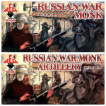 Bundle lot of Red Box Russian War Monk Artillery XVI-XVII 72086+72087 1/72 scale