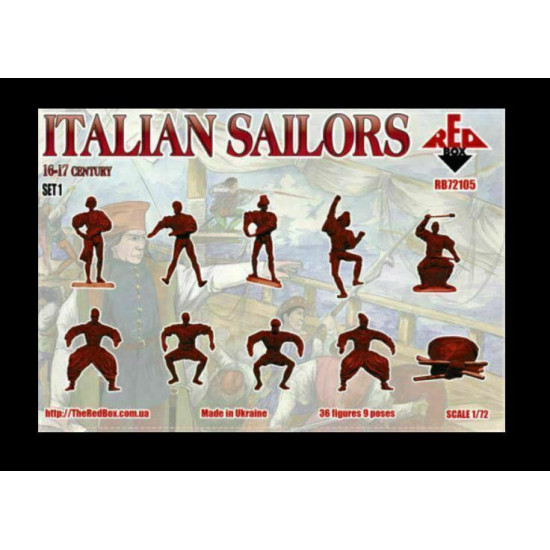 Bundle lot of Red Box Italian Sailors Set 1,2,3 72105+72106+72107 1/72 Scale
