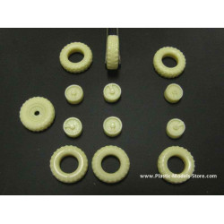 ZiL-157K/BTR-152 wheels (6+1spare) for ICM kit RESIN 1/72 Armory AC7224