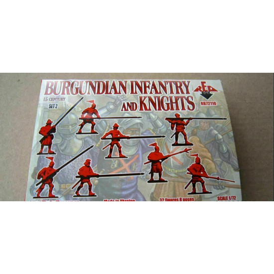 Bundle lot of Red Box Burgundian Infantry XV cent Set 1,2 72109+72110 1/72 scale