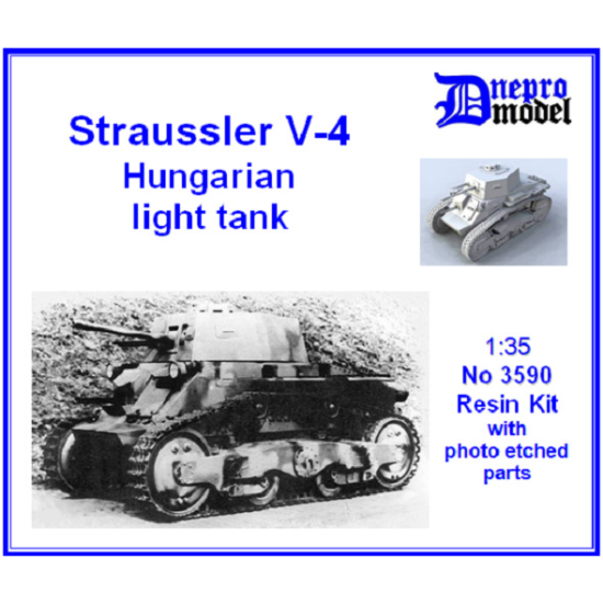 Dnepro Model DM3590 - 1/35 Straussler V-4 Hungarian light tank WWII, scale model