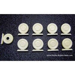 Sd.Kfz.234 series armoured cars wheels set - straight line tire pattern (8+1spare) for Hasegawa, Roden kits RESIN 1/72 Armory AC7252