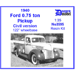 Dnepro Model Dm3595 1/35, 1940 Ford 0,75 T Pickup Civil Version Scale Model Kit