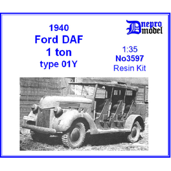 Dnepro Model DM3597 - 1/35, 1940 Ford DAF 1,0 t Type 01Y, scale model kit
