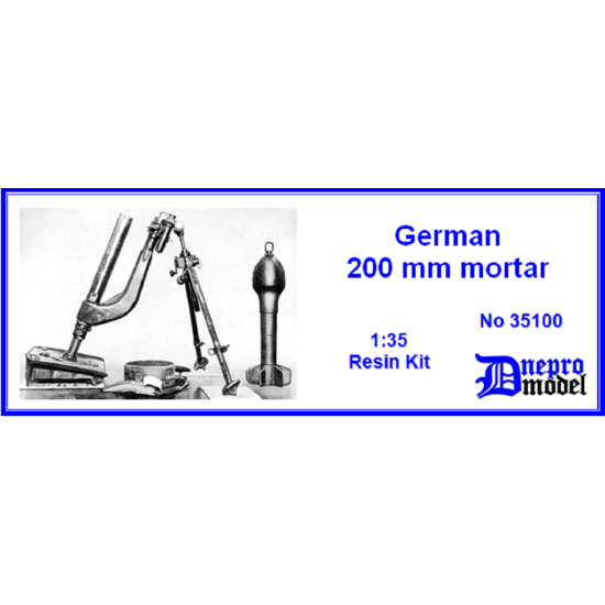 Dnepro Model DM35100 - 1/35, German 200 mm mortar WWII, scale model kit