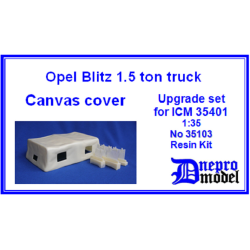 Dnepro Model DM35103 1/35 Opel Blitz 1.5 ton truck Canvas cover (for ICM 35401)