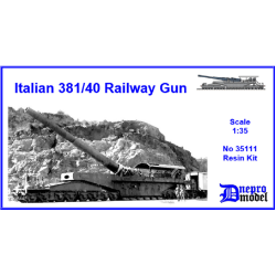 Dnepro Model DM35111 - 1/35, Italian 381/40 Railway Gun, scale model kit