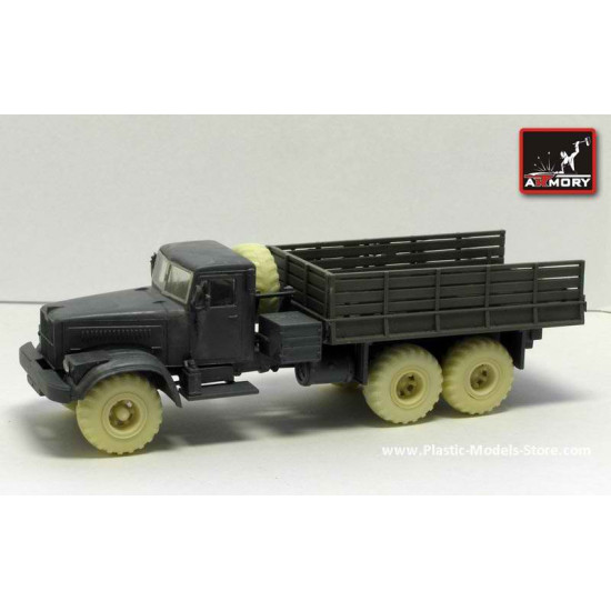 KrAZ-255B off-road truck VI-3 type wheels set for E-Klass kits RESIN 1/72 Armory AC7256