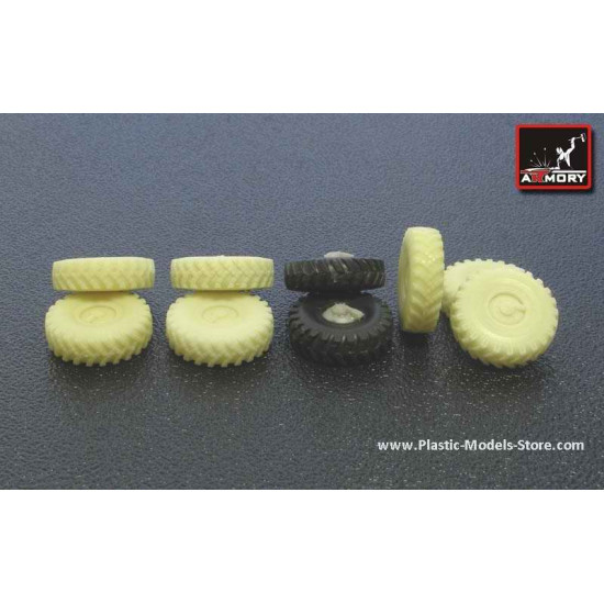 Ural-4320-10 off-road truck OI-25 type wheels set for ICM, ZV Models kits RESIN 1/72 Armory AC7258