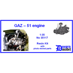 Dnepro Model DM35117 - 1/35 GAZ-51 engine, Resin Kit with photo etched parts