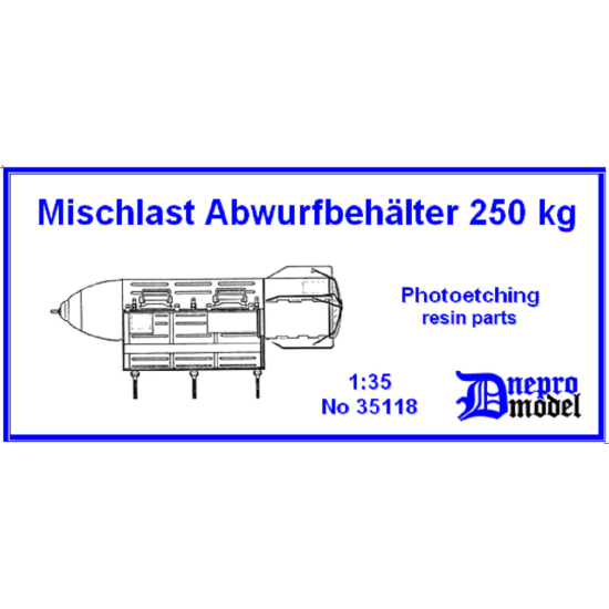 Dnepro Model DM35118 - 1/35, Mischlast abwurfbehalter 250 kg, scale model kit