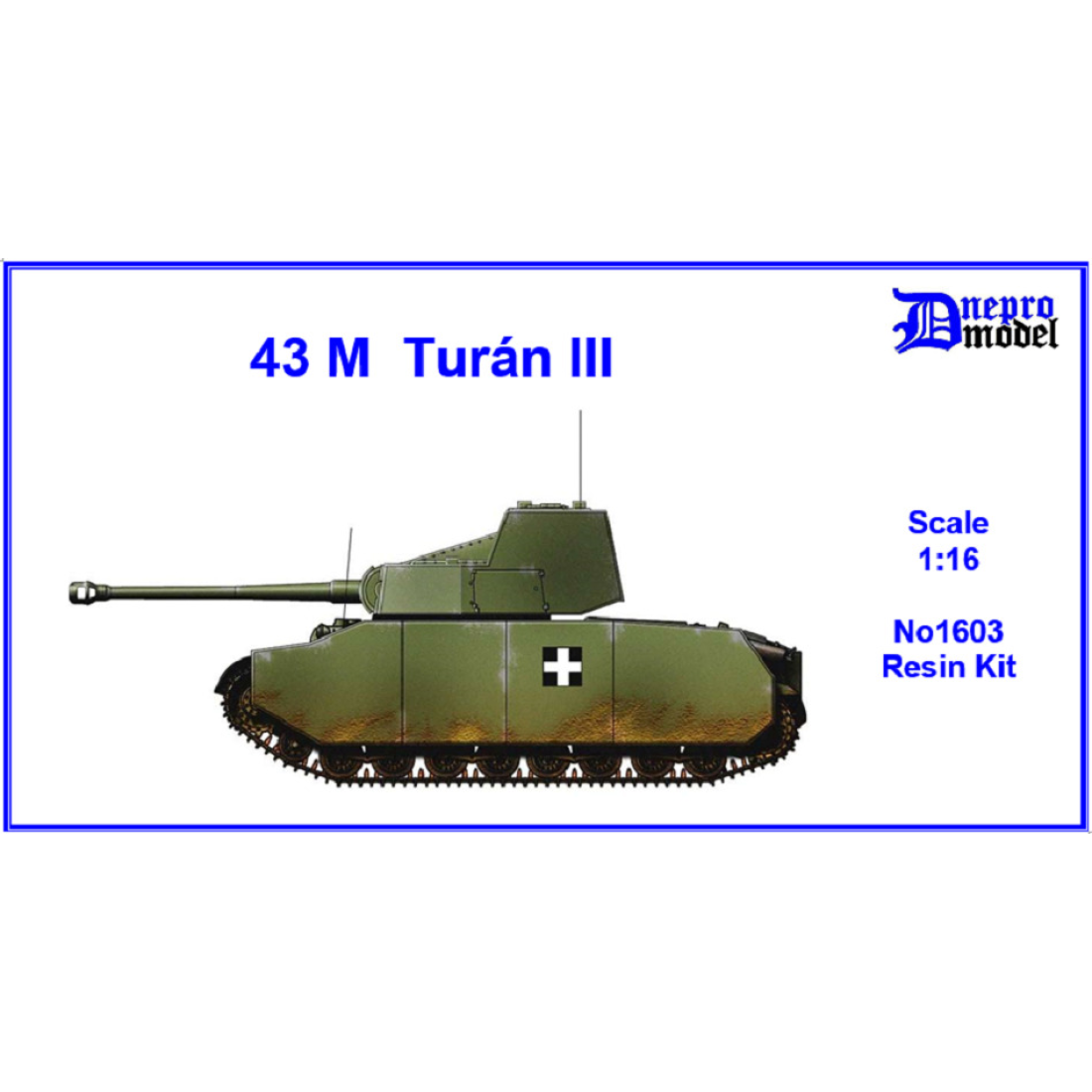 Dnepro Model DM1603 1/16, 43M Turan III WWII, scale resin model kit