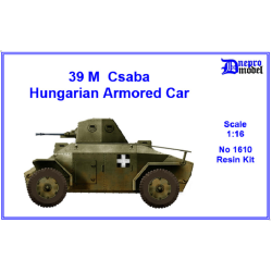 Dnepro Model DM1610 - 1/16 39M Csaba Hungarian Armored Car WWII, scale model kit