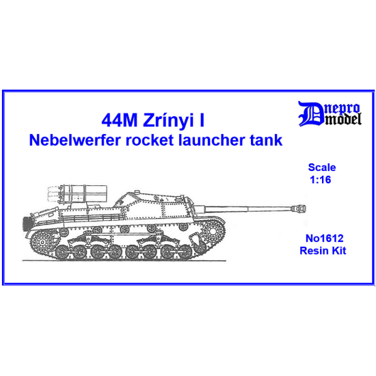Dnepro Model DM1612 - 1/16, 44M Zrinyi I Nebelwerfer rocket launcher tank, WWII