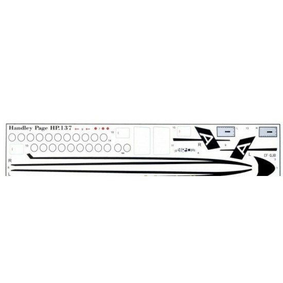 Sova Model SM72008 1/72 - HP-137 Passenger plane, scale model kit, Length 198 mm