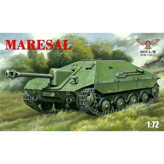 Sova Model - Tank destroyer Maresal SM72011 1/72 scale model kit, Length 80 mm