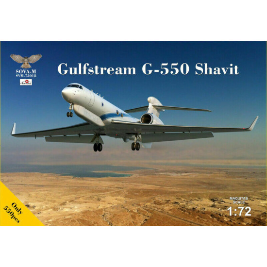 Sova Model SM72018 1/72 - Gulfstream G-550 Savit Scale Model kit, Length 408 mm