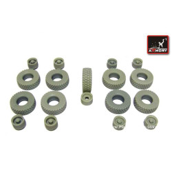 HEMTT wheels set (Michelin 16.00-20 for Academy kits RESIN 1/72 Armory AC7289