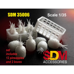 SDM 35006 - 1/35 - Pineapples 12 pcs, boxes 2 pcs. Acccessories for diorama