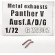 Mini Tank G72002 - 1/72 - Metal exhaust for Panther V Ausf.A/D/G