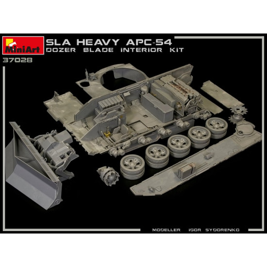 Miniart 37028 - 1/35 - SLA APC T-54 w/DOZER BLADE. INTERIOR KIT 177 mm