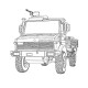 ACE 72450 - 1/72 - UNIMOG U1300L military 2t truck (4x4) 76 mm