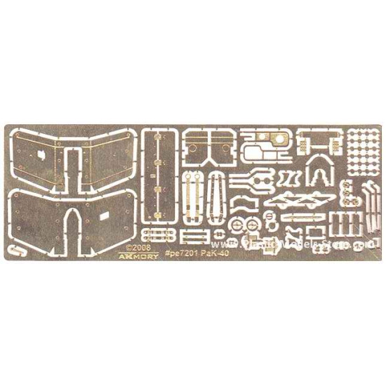 Pak-40 superdetailing set for Roden kits Photo-Etched set 1/72 Armory pe7201