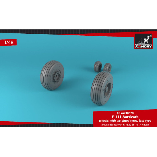 Armory AW48320 - 1/48 - F-111 Aardvark late type wheels w/ weighted tires