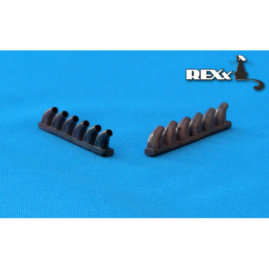 Exhaust Pipes for P-39 Airplane Eduard, Hasegawa 1/48 REXx 48009 Branch Pipes